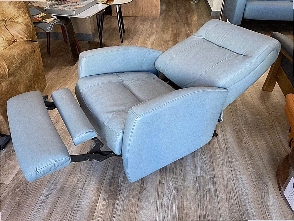 Best Furniture Manual Space Saver Recliner Petite Size Costilla Tranquil Leather