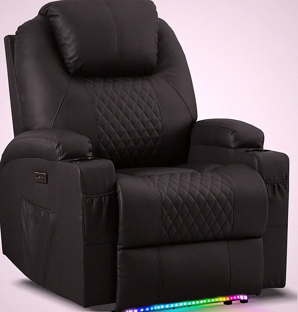 Vibration Massage Power Recliner Chair with Heat, USB Ports & Cup Holders